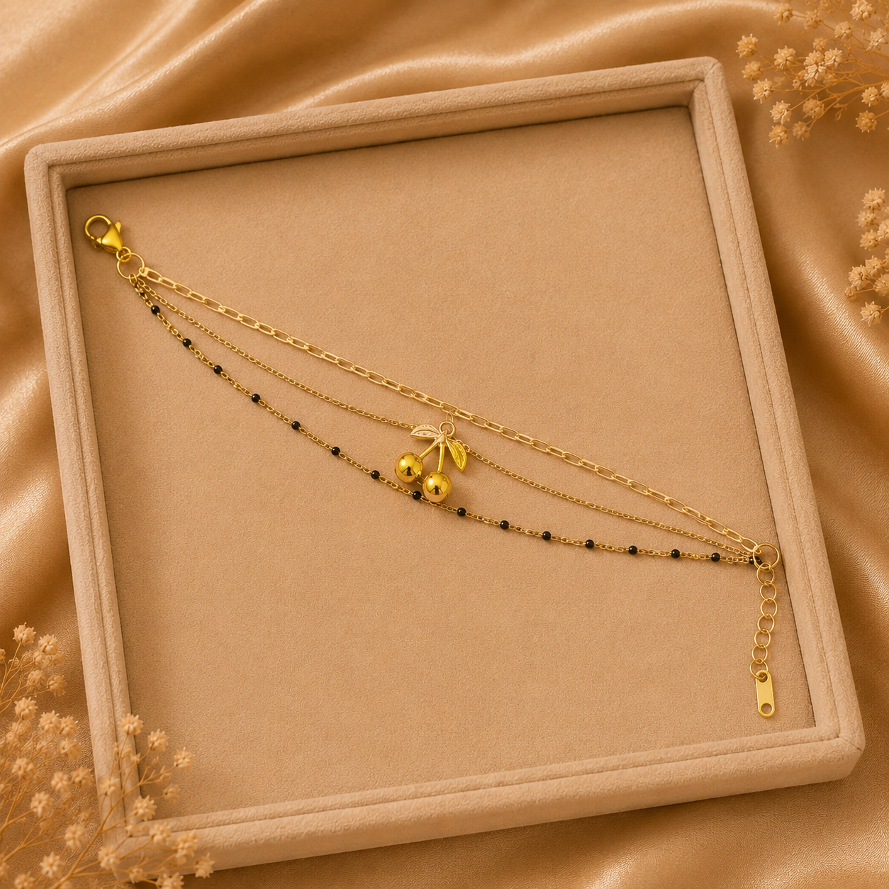 Midnight Cherry Bracelet